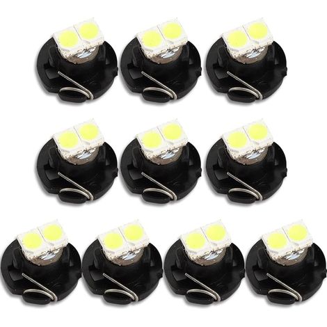 10er-Pack 2 T4.2-LED-Lampen, SMD 1210, 20 lm – extrem helle Armaturenbrettleuchte für Autos, weiß 6500 K (1/5)