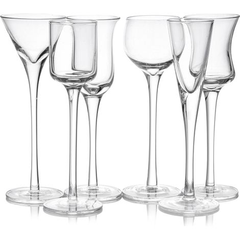 Set di 6 bicchieri da liquore e bicchieri da liquore. Eleganti bicchieri da liquore trasparenti. (1/5)