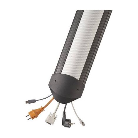 PROTÈGE CÂBLES EASYLOADER ALU SERPA 5.01047.9004 (L X L X H) 1500 X 150 X 17 MM ALUMINIUM, NOIR 1 SET (1/2)