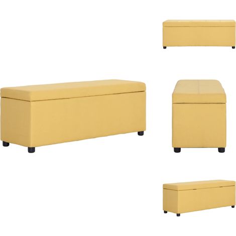 Bank mit Staufach 116 cm Gelb Polyester - Bank - Bänke - Flurbank - Flurbänke (1/5)