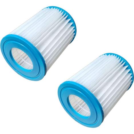 2 Pieces Swimming Pool Filter Cartridge Swimming Pool Water Filter for Bestway Size I, Blue-White, 8 x 9 cm