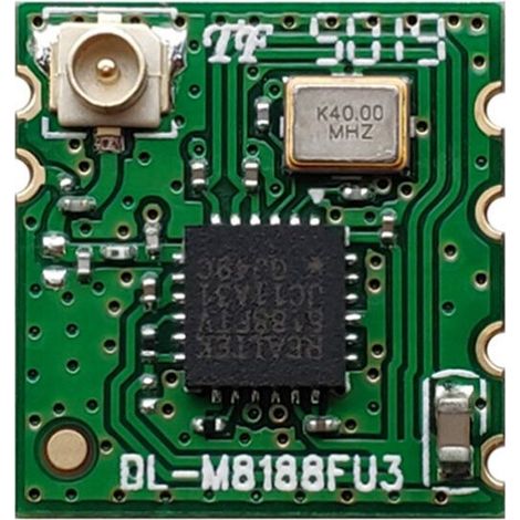 Dieses Dokument beschreibt das WLAN-Modul RTL8188FTV mit IPEX- und USB-Schnittstelle, das mit Linux- und Android-Systemen kompatibel ist und mit einer Frequenz von 2,4 GHz arbeitet. Produktcode: BL-M8