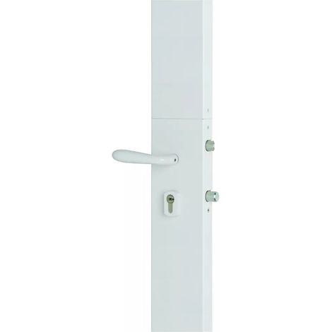 Serrure multipoint en applique 3 points – Finition blanche brillante – Cylindre SS – Sécurité renforcée pour portes standards – Devismes