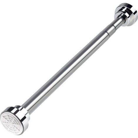 Tringle Extensible de 40 à 55 cm pour Rideau de Douche, Ensemble de Tringles Télescopiques sans Perçage en Acier Inoxydable pour Salle de Bain, Placard, Armoire, Porte, Cuisine