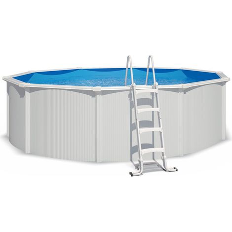 Trigano – Piscine hors sol acier ronde Ø 4,55 m x 1,20 m – Liner bleu 42/100ème – Épaisseur acier 32/100ème – Installation rapide et facile