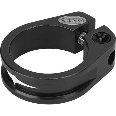 Collier de fixation léger pour selle de vélo 31.8mm en aluminium, design aéré, serrage rapide, couleur noire (1/5)