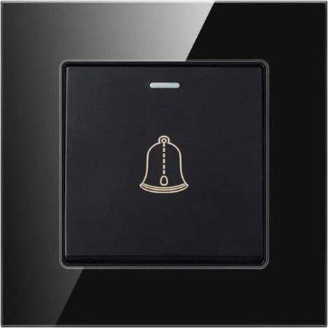 Panneau de verre trempé sonnette mur porte cloche interrupteur bouton poussoir 220 250 V appareils d'htel à la maison