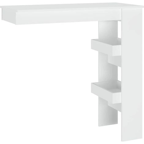 Maison Exclusive - Table de bar murale Blanc 102x45x103,5 cm Bois d'ingénierie (1/5)
