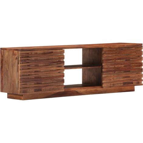 Mobile TV TV buffet dal design pratico 120 cm in legno massello di sheesham 2502060