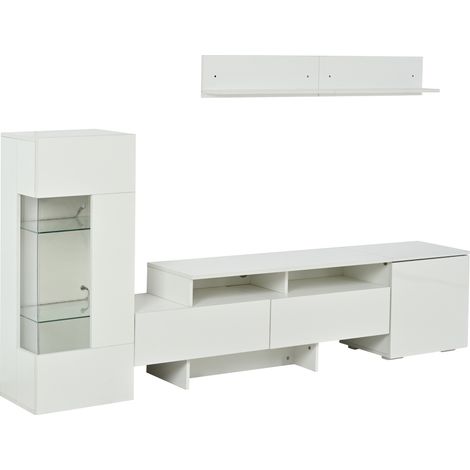 GagaEnsemble meuble TV LED 3 pièces blanc, 70 pouces (1/5)