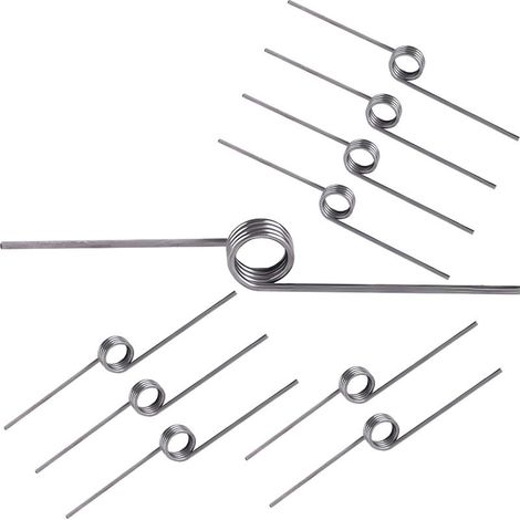 10 Pièces Ressort de Torsion, Ressort de Rappel, Acier inoxydable 304, Diamètre Extérieur 5mm, 3 Tours, Angle 180°, pour réparations à Domicile