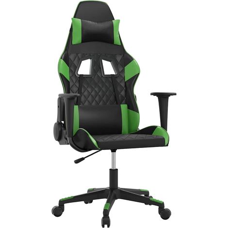 Maison Exclusive - Sedia da Gaming Nera e Verde in Similpelle (1/5)