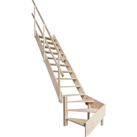Raumspartreppe mit Handlauf links - MSS-MSW-L/MCG