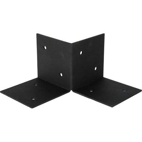 Élément de plancher de Pergola Noir pour poteaux de 12 x 12 cm - (1/4)