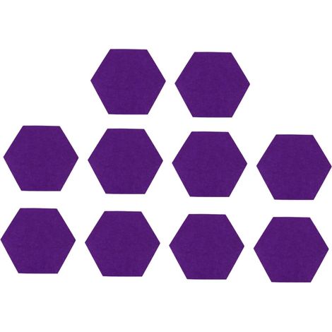 10 pièces Panneau de Message Feutre Hexagonal Décoration Murale Autocollante pour Photos Bijoux et Clés Chambre (1/5)