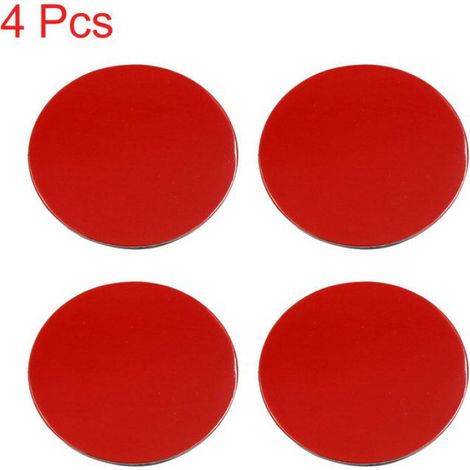 Sticker de moyeu de roue Voiture Rouge 45mm Centre Roue Cache-Moyeu Emblème Autocollant Badge 4pcs (1/4)