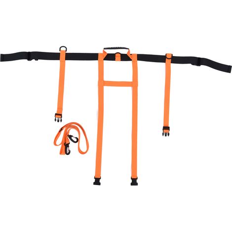 Harnais de sécurité ajustable pour ski enfant, sangle d'épaule orange pour entraînement