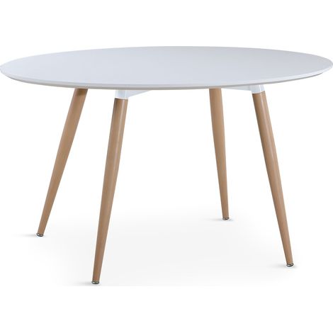 Table ovale scandinave Lunea Blanc