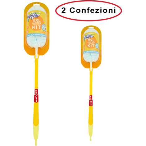 Swiffer duster xxl starter kit catturapolvere 2 confezioni da 1 manico & 2 piumini