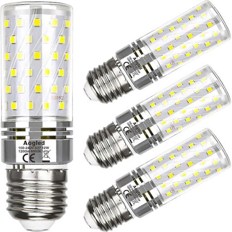 Ampoule LED E27 blanc froid 6000K 1600lm, 16W, ampoules LED d'intérieur non dimmables, culot à vis E27, lot de 4 (1/4)