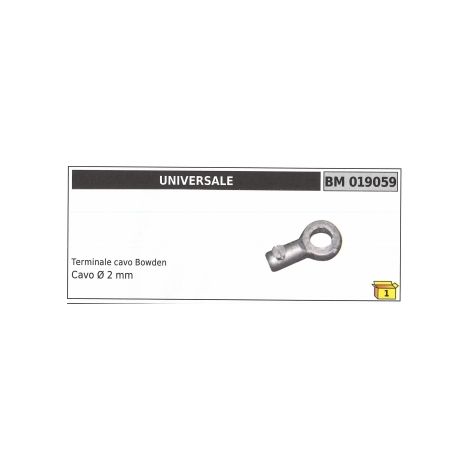 Terminal de cable Bowden UNIVERSAL cable Ø  2 mm código 019059