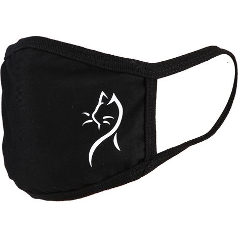 mascarilla de algodón con estampado de gatitos, suave, elástica, ideal para ciclismo, camping y jardinería. (1/5)