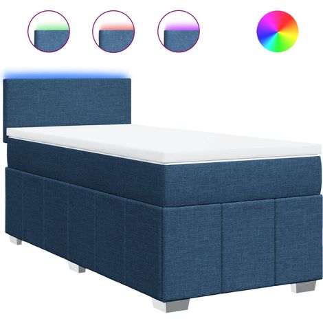 Maison Exclusive - Giroletto a Molle con Materasso Blu 90x200 cm inTessuto (1/5)