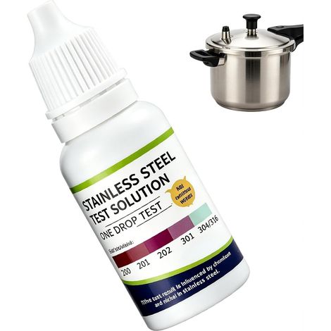 Solution de test pour acier inoxydable, solution de test rapide portable de 10 ml Réactif d'identification de l'acier inoxydable (1/5)