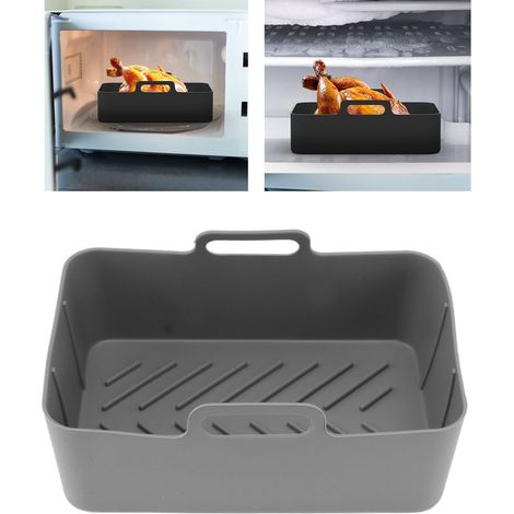 Quadratische Silikon-Kuchenform für Ninja DZ201 und Ninja DZ401 Heißluftfritteusen (grau) (1/5)