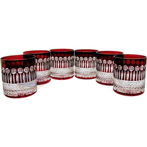 Ruby Crystal Whiskygläser 350ml Französisch (1/5)