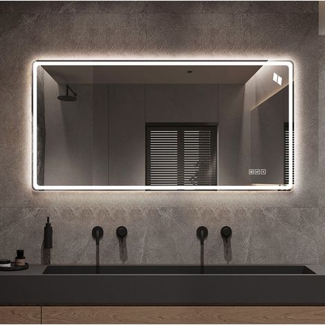 Specchio da bagno con illuminazione 60 x 120 cm, touch, 3 colori luce, antiappannamento HAVRYA (1/5)
