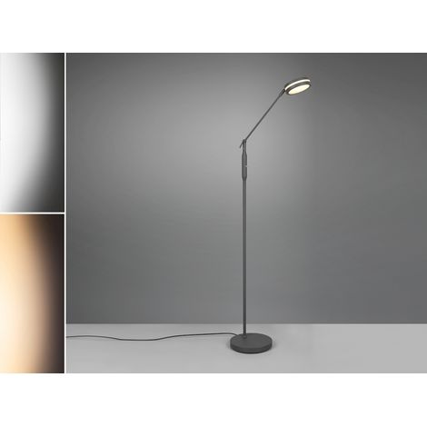 Dimmbare LED Stehleuchte FRANKLIN schwenkbar, Höhe 133cm, Anthrazit (1/5)