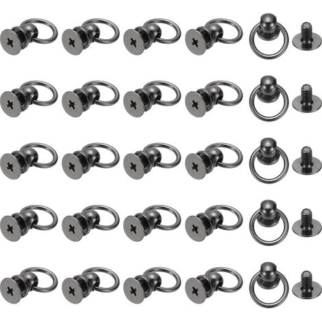25 Pcs 7x5.5mm Rivet à Tête Ronde pour Travail Gunmetal (1/5)