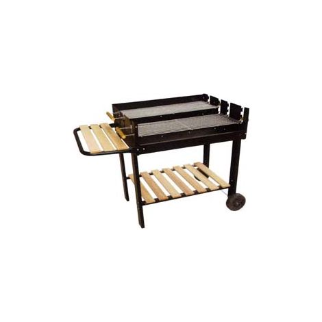 BARBECUE RETTANGOLARE CON RIPIANI LEGNO TEXAS  bracere cm.75x50    LAPILLO