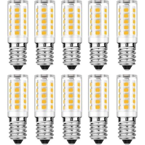 Packung mit 10 E14 LED-Lampen - Warmweiß 3000K - 5W entspricht einer 50W Glühbirne - 500LM nicht dimmbar. (1/4)