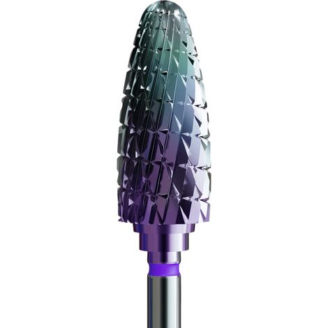 Fresa in carburo per materiali ibridi e gel con rivestimento camaleontico - Cono delicato (1/2)