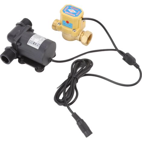 Pompe de surpression silencieuse sans balais CC pour chauffe-eau solaire avec détecteur de débit, 6-24 V, filetage mâle G1/2 (1/5)