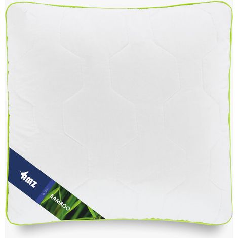 Oreiller matelassé anti-allergique 40x40 en bambou AMZ (1/4)