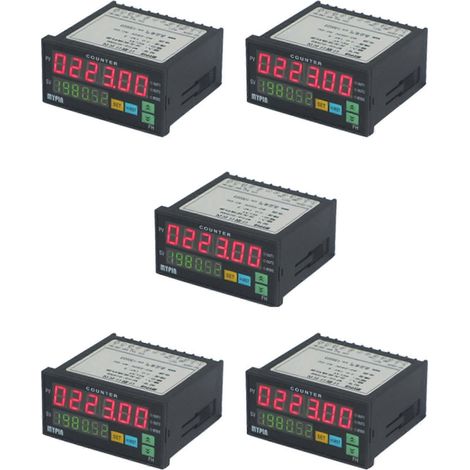 MYPIN 5X Längenzähler, Mini-Längenzähler, 1 voreingestellter Relaisausgang, praktischer Längenzähler, 90–260 V AC/DC (1/5)