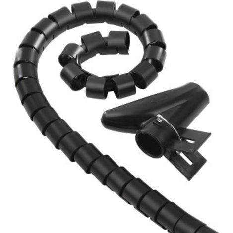 HAMA 20603 Tubo Raccogli Cavi, Diametro 30 mm, 1.5 Metri, Nero (1/5)