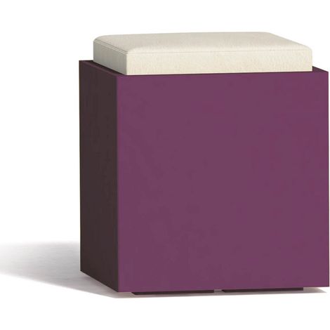 Pouf Comfy Carré Viola en Polymère Monacis - L 40X40X47,5 H (1/3)