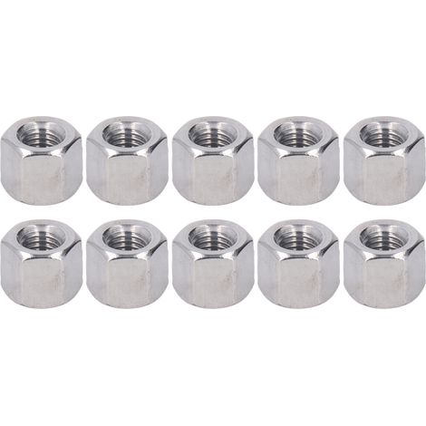 10 écrous de couplage hexagonaux M10 acier inoxydable (1/5)