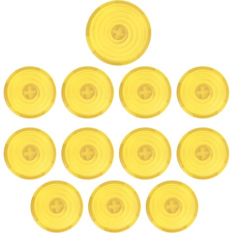 12 pièces Couvercles Bouton Arcade 20.2mm 25.3mm Capuchons Bouton Poussoir Mécanique pour Commutateurs Kailh Cherry Akko Glorious Jaune (1/5)