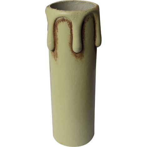 Fourreau de bougie plastique ivoire E14, haut. 85mm - Tibelec