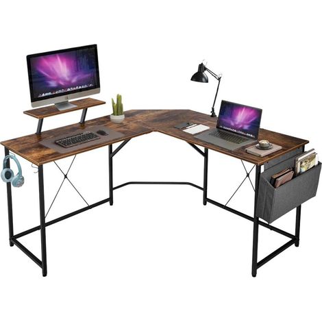 Bureau d'angle avec extension rustique Amor (1/5)