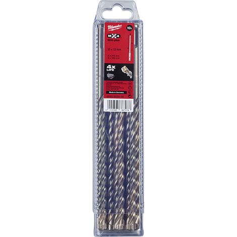 Set 10 punte SDS-PLUS MX4 Milwaukee 4932352050 12 X 210 (1/2)