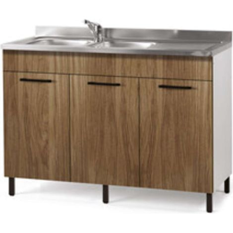 KIT CUCINA BASE 3 ANTE 120X50XH85 CM S/LAVELLO NOCE - 1 pezzo