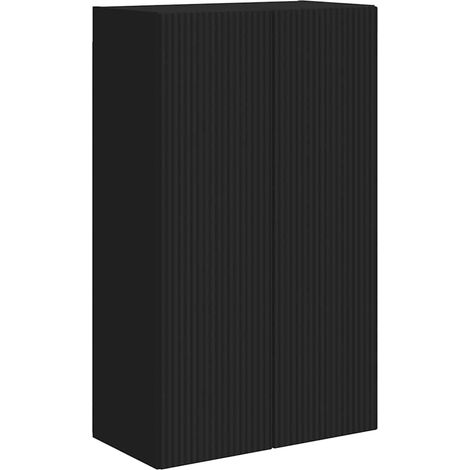 Maison Exclusive - Meuble TV mural Noir 59,5 x 31 x 100 cm Bois d'ingénierie
