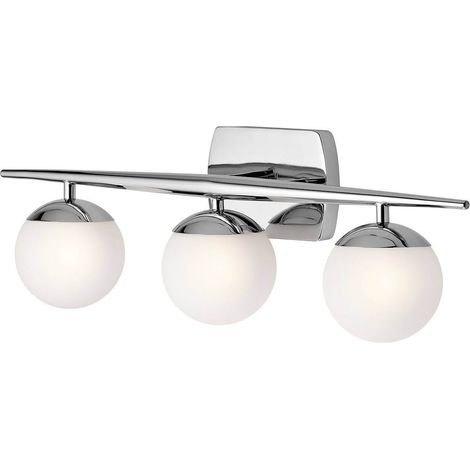 Wandlampe Leuchte Badezimmerlampe LED Glaskugel Flurleuchte 3 flammig L 62 cm (1/3)