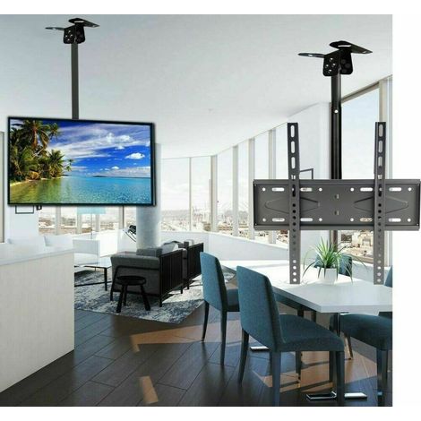 SUPPORTO SOFFITTO PER TV STAFFA BRACCIO REGOLABILE DA 26 A 60 POLLICI MAX 55KG (1/3)